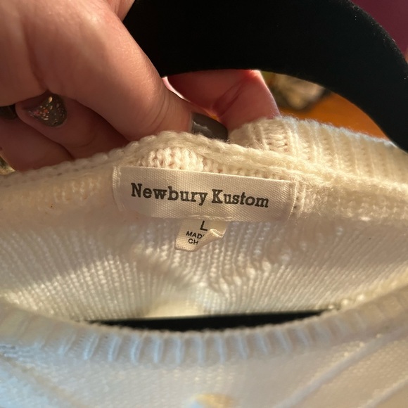 Cream Pom Pom Balloon Sleeve Sweater - Picture 5 of 6